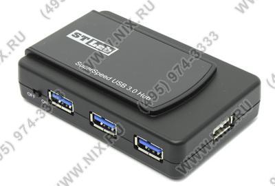 STLab U-770 USB3.0 Hub 7-Port (3*USB3.0 + 4*USB2.0) + ..