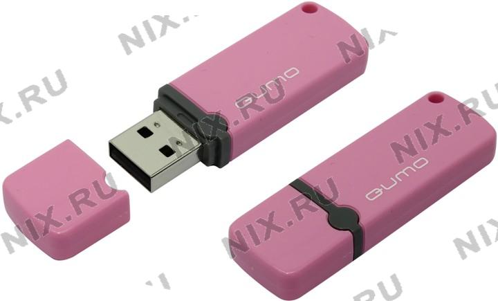 Qumo Optiva QM16GUD-OP2-Pink USB2.0 Flash Drive 16Gb (RTL)