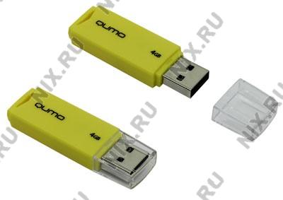 Qumo Tropic QM4GUD-TRP-Yellow USB2.0 Flash Drive 4Gb (RTL)