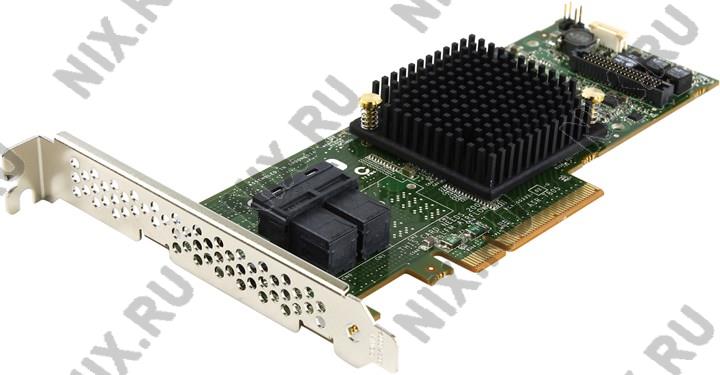 Microsemi/Adaptec RAID 7805 ASR-7805 Single PCI-E x8, 8-port SAS/SATA 6Gb/s RAID0/1/1E/10/5/6/50/60, Cache 1Gb