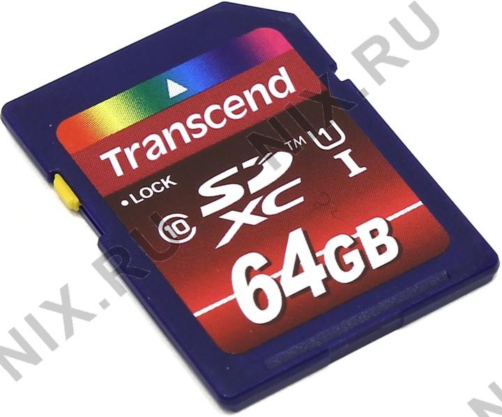 Transcend TS64GSDXC10U1 SDXC Memory Card 64Gb UHS-I Class10