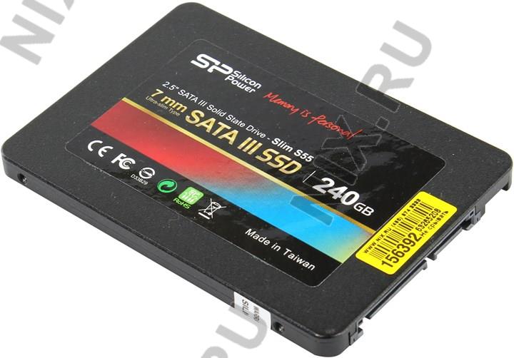 SSD 240 Gb SATA 6Gb/s Silicon Power Slim S55 SP240GBSS3S55S25 2.5