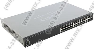Cisco SG500-28-K9-G5 SG500-28   (24UTP 1000Mbps + 2Combo 1000BASE-T/SFP + 2SFP)