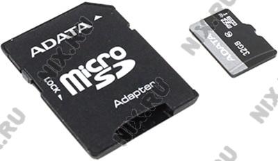 ADATA Premier AUSDH32GUICL10-RA(1) microSDHC Memory Card 32Gb UHS-I U1 + microSD--SD Adapter