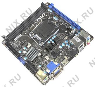 MSI H81I (RTL) LGA1150 H81 PCI-E Dsub+DVI+HDMI GbLAN SATA Mini-ITX 2*DDR3