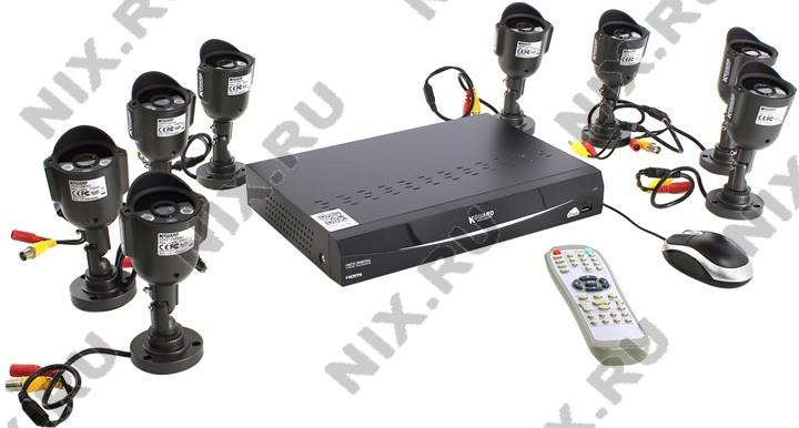KGUARD EL1621-8HW212B  (DVR 16Video In, 400FPS,LAN,USB2.0,RS-485 + 8 cam , F=3.6, 2LED)
