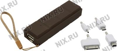   KS-is Power Bank KS-217 Choco/Brown (USB 0.8A, 2600mAh, 2 , Li-lon)