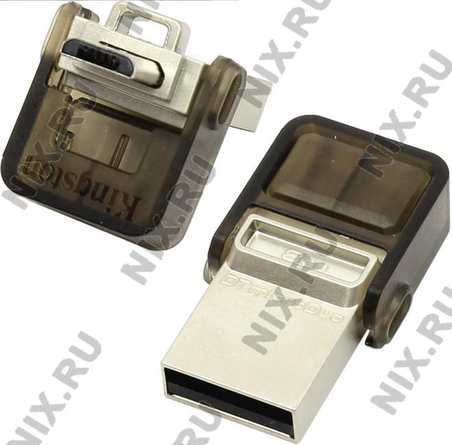Kingston DTDUO/8GB DataTraveler microDuo USB2.0/USB micro-B OTG Flash Drive 8Gb (RTL)