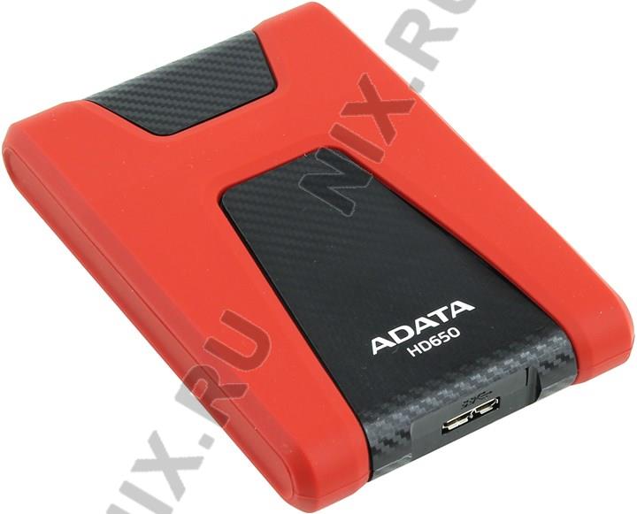 ADATA AHD650-1TU3-CRD DashDrive Durable HD650 Red USB3.0 Portable 2.5