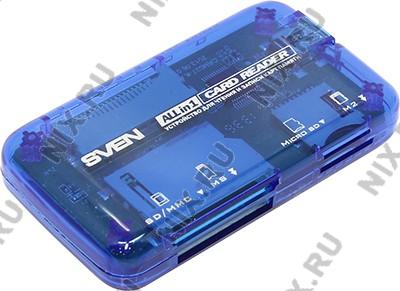 SVEN AC-116 Blue USB2.0 CF/MMC/SD/microSD/xD/MS(/M2) Card Reader/Writer