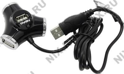 SVEN HB-012 Black 4-port USB2.0 Hub