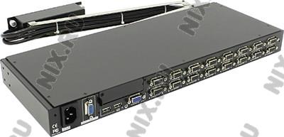 Procase OCTO-16-C 1U 16-port KVM    Unius17  Unius19( USB +  USB + VGA15pin)