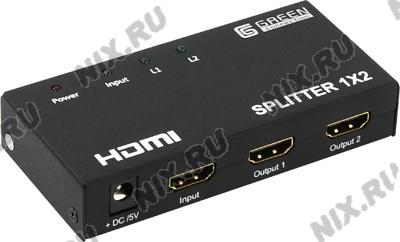 Greenconnection GC-HDSP102 2-port HDMI Splitter + ..