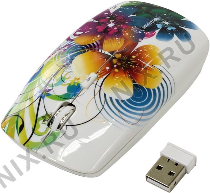 SmartBuy EZ Work Pro Wireless Optical Mouse SBM-327AG-FL-FC (RTL) USB 4btn+Roll, 