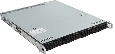 SuperMicro 1U 5019S-MR (LGA1151, C236, PCI-E, SVGA, SATA RAID,4xHS SATA, 2*GbLAN, 4*DDR4 400W HS)