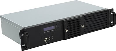 Server Case 2U Procase GM225F-B-0 Black, Mini-ITX,  , LCD display