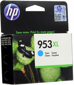  HP F6U16AE (953XL) Cyan  HP Officejet Pro 8210/18/8710/15/16/20/25/30/40