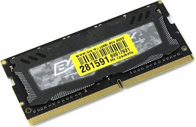 Crucial Ballistix BLS8G4S240FSD DDR4 SODIMM 8Gb PC4-19200 CL16 (for NoteBook)