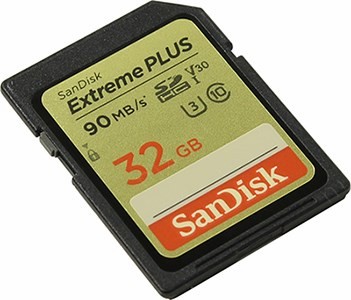 SanDisk Extreme Plus SDSDXWF-032G-GNCIN SDHC Memory Card 32Gb UHS-I U3