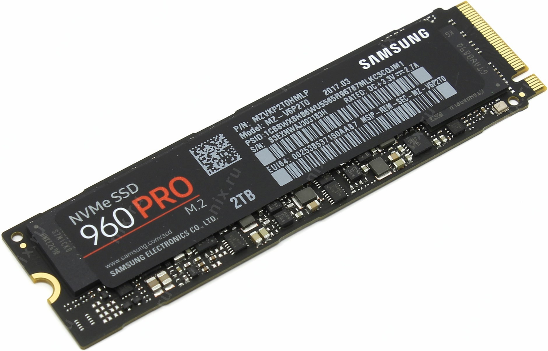 SSD 2 Tb M.2 2280 M Samsung 960 PRO Series MZ-V6P2T0BW (RTL) V-NAND MLC