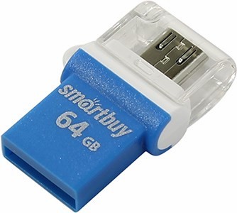 SmartBuy SB64GBPO-B USB2.0/USB micro-B OTG Flash Drive 64Gb (RTL)
