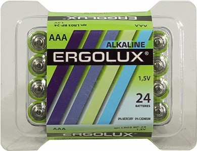 Ergolux LR03 BP-24 Size AAA,  (alkaline) . 24 