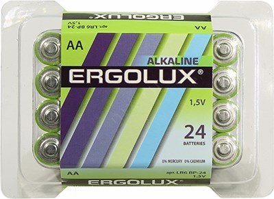 Ergolux LR6 BP-24 Size AA,  (alkaline) . 24 