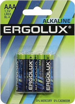 Ergolux LR03 BL-4 Size AAA,  (alkaline) . 4 