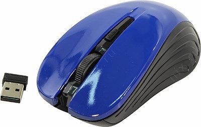 OKLICK Wireless Optical Mouse 545MW Black&Blue (RTL) USB 4btn+Roll 368630