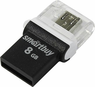 SmartBuy SB8GBPO-K USB2.0/USB micro-B OTG Flash Drive 8Gb (RTL)