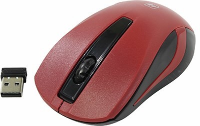 Defender Wireless Optical Mouse MM-605 Red (RTL) USB 3btn+Roll 52605