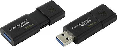 Kingston DataTraveler 100 G3 DT100G3/128GB USB3.0 Flash Drive 128Gb (RTL)