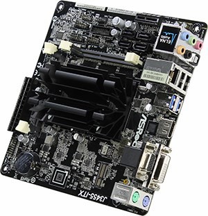 ASRock J3455-ITX (J3455 onboard) (RTL) Dsub+DVI+HDMI GbLAN SATA Mini-ITX 2*DDR3 SODIMM