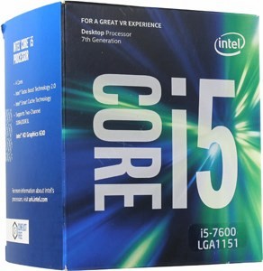 CPU Intel Core i5-7600 BOX 3.5 GHz/4core/SVGA HD Graphics 630/1+6Mb/65W/8 GT/s LGA1151