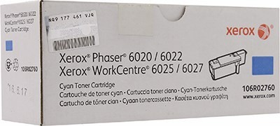 - XEROX 106R02760 Cyan  Phaser 6020/6022,WorkCentre 6025/6027