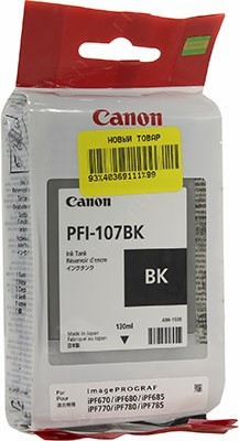  Canon PFI-107BK Black  iPF670/680/685/770/780/785
