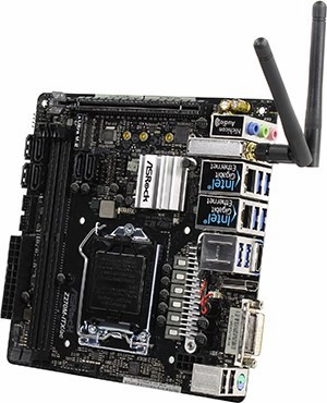 ASRock Z270M-ITX/AC (RTL) LGA1151 Z270 PCI-E DVI+HDMI 2*GbLAN SATA RAID Mini-ITX 2*DDR4