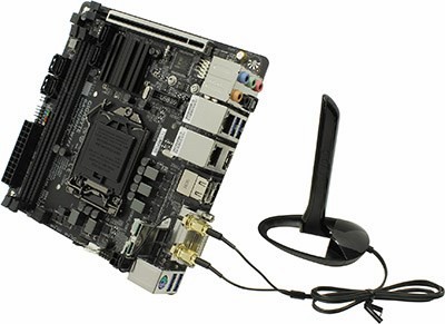 GIGABYTE GA-H270N-WIFI rev1.0 (RTL) LGA1151 H270 PCI-E DVI+2xHDMI 2*GbLAN+WiFi SATA RAID Mini-ITX 2*DDR4