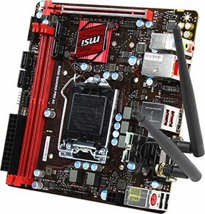 MSI B250I GAMING PRO AC (RTL) LGA1151 B250 PCI-E DVI+HDMI GbLAN+WiFi+BTSATA Mini-ITX 2*DDR4