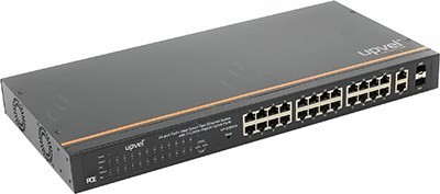 UPVEL UP-326FEW 24-port PoE+ Fast Ethernet Switch (24UTP 100Mbps PoE+, 2Combo 1000BASE-T/SFP)