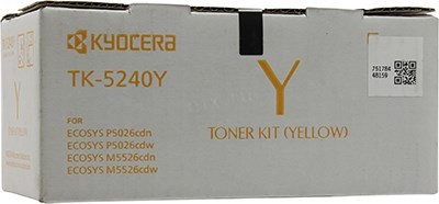 - Kyocera TK-5240Y Yellow  P5026cdn/P5026cdw/M5526cdn/M5526cdw