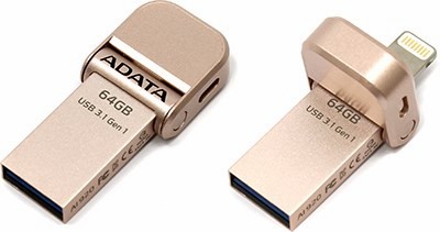 ADATA AI920 AAI920-64G-CRG USB3.1/Lightning Flash Drive 64Gb