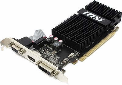1Gb PCI-E GDDR3 MSI R5 230 1GD3H LP (RTL) D-Sub+DVI+HDMI RADEON R5 230