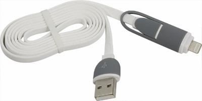 Defender 87493  USB 2.0 AM--micro-B+Lightning 1, White