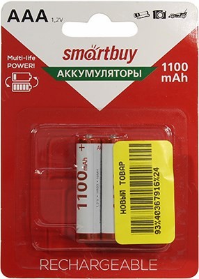  Smartbuy SBBR-3A02BL1100 (1.2V, 1100mAh) NiMh, Size 