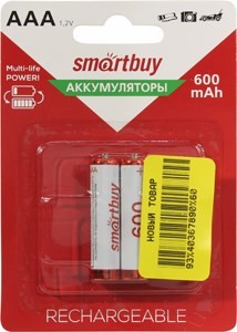  Smartbuy SBBR-3A02BL600 (1.2V, 600mAh) NiMh, Size 
