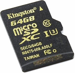 Kingston SDCG/64GBSP microSDXC Memory Card 64Gb UHS-I U3