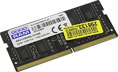 Goodram GR2133S464L15/16G DDR4 SODIMM 16Gb PC4-17000 CL15 (for NoteBook)