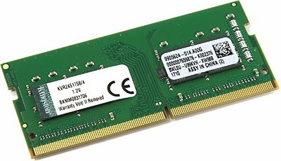 Kingston KVR24S17S8/4 DDR4 SODIMM 4Gb PC4-19200 CL17 (for NoteBook)