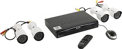 KGUARD HD481-4WA713A(DVR 4 Video In/6 IP-cam,AHD,120FPS,1xSATA,LAN,USB2.0,RS-485,VGA,HDMI + 4 cam F=3.6,36LED)